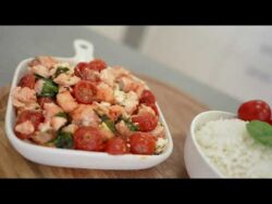 Receta de salmón con verduras y queso en freidora de aire Cosori