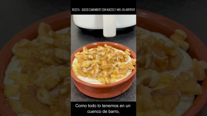 Receta queso camembert con nueces y miel en airfryer #shorts #recetas  #recetasfaciles