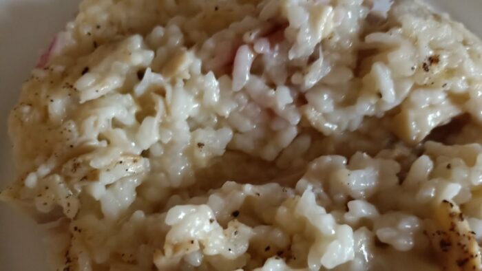 Risotto con setas y uvas, fácil y rico con Thermomix
