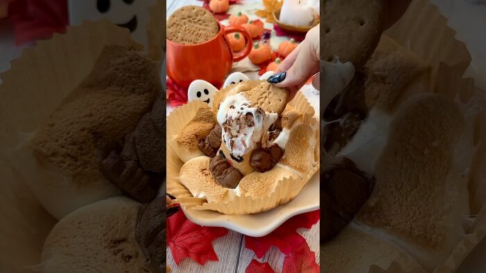 Smores en airfryer solo 5 min 😍#receta #recetasdepostres