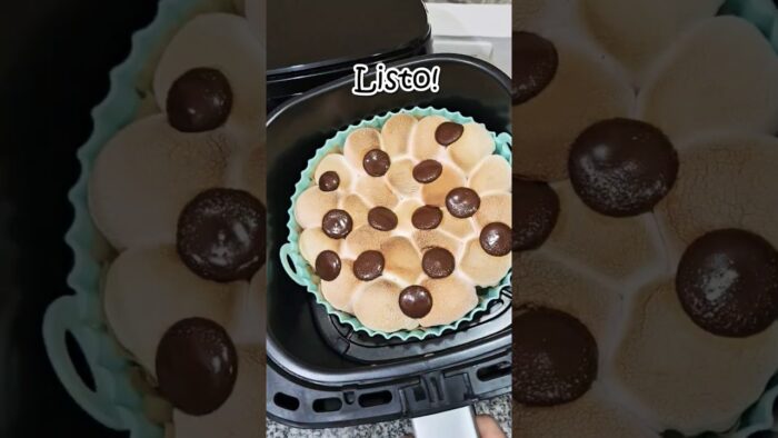 Smores en freidora de aire #shorts #recetafacil #airfryer #malvavisco #masmelos #shorts