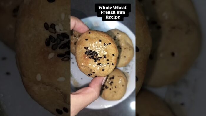 Whole Wheat French Bun Eggless Easy Recipe in Air fryer #youtubeshorts #shorts #shortvideo #trending