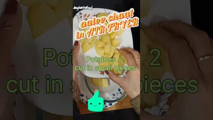 aaloo chaat in air fryer ♥️ #trending #viral #shorts #youtubeshorts #recipe #food