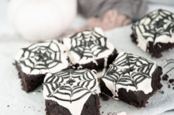 Brownies telarañas para Halloween