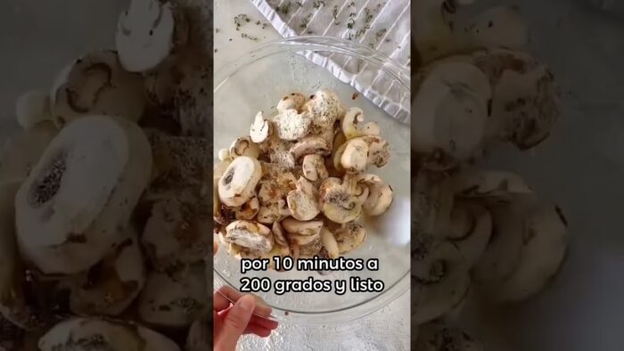 👩🏻🍳 ¡Champiñones Dorados en 10 Minutos en Airfryer! 🍄🔥 #RecetaFácil #cocinafacil #hogar #recetas