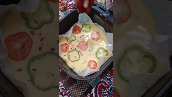 10 minutes Breakfast Omlet In Air Fryer|Philis Aifryer Recipe #airfryer#philipsairfryer #omlet