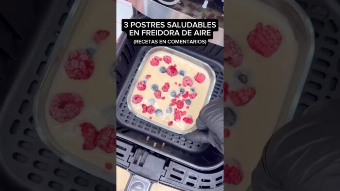 3 POSTRES SALUDABLES en FREIDORA de AIRE #shorts #recetas