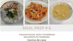 3 Recetas fáciles y económicas + sofrito en thermomix para varios guisos #MEAL PREP