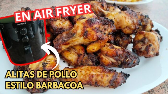 ALITAS de POLLO ESTILO BARBACOA EN #freidoradeaire RECETA FÁCIL