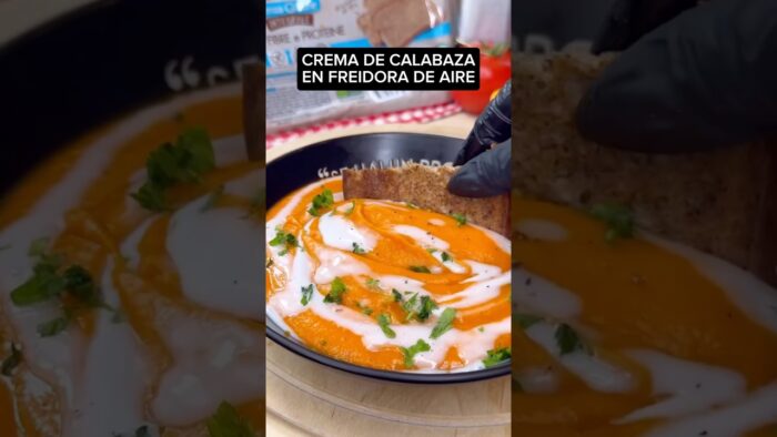 CREMA DE CALABAZA en FREIDORA DE AIRE #shorts #recetas