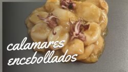 Calamares encebollados con Thermomix.
