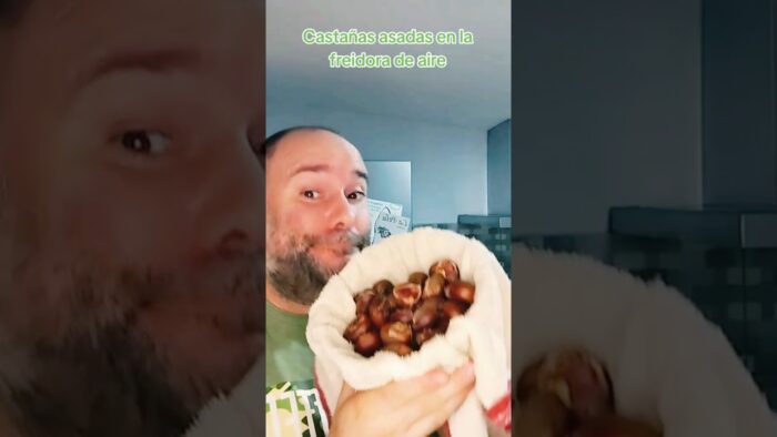 Castañas asadas en freidora de aire!!! #recetas #cocina #comida #castañas #asada #airfryer #chestnut