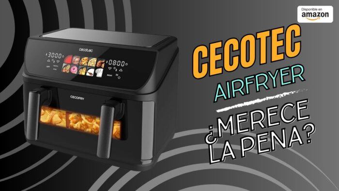 Cecotec Freidora de Aire sin Aceite 10L Plancha Grill Doble Resistencia Air Fryer Cecofry&Grill Duo