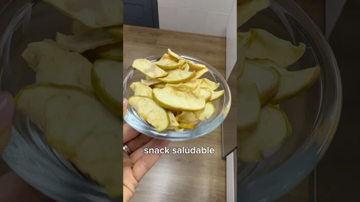Cómo hacer manzana deshidrata en horno o Air Fryer – snack saludable, dulce y nutritivo