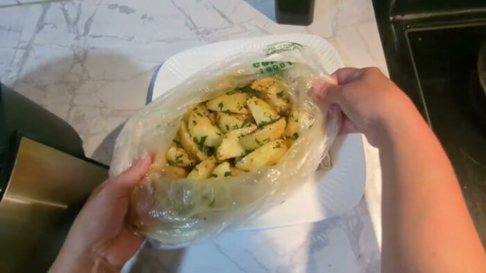 Cómo hacer papas en la freidora de aire.# cocina # comida # receta.