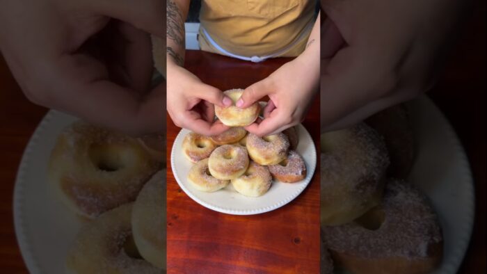Donas en frediora de aire #Donas #receta