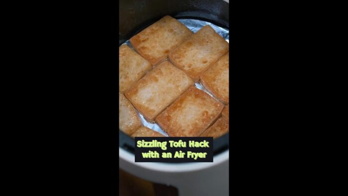 Easy Air Fryer Sizzling Tofu – Crispy and Delicious!#food #porkhock #cooking #recipe #flavorenhancer