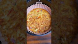 Egg Cheese on Air fryer 🧀 🥚#shorts #cooking #recipe #food #satisfying #asmr @SilentDish