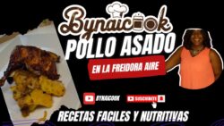 FACIL Y DELICIOSO pollo horneado en la freidora de aire.