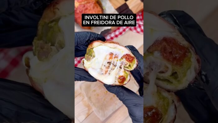 INVOLTINI de POLLO en FREIDORA de AIRE #shorts #recetas