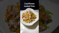 Loaded cauliflower in Air fryer oven