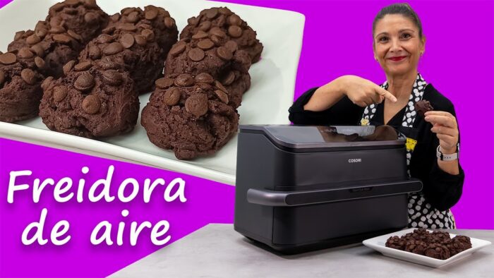 ✅ Nueva receta de GALLETAS🍪 de Chocolate 🍫 y Yogur Griego #freidoradeaire #cosori – DELICIOSAS 😋