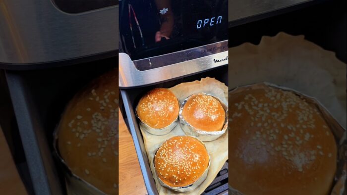 Pan de hamburguesa en freidora de aire😍