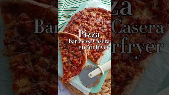 Pizza Barbacoa Casera en Freidora de Aire #airfryer #pizza #freidoradeaire #fyp #viralvideo #fy