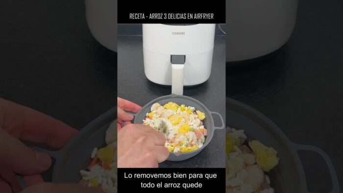 Receta arroz 3 delicias en airfryer #shorts #recetasairfryer #recetas #recetasfaciles