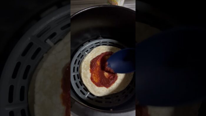 Receta de pizza en freidora de aire #pizza #airfryer