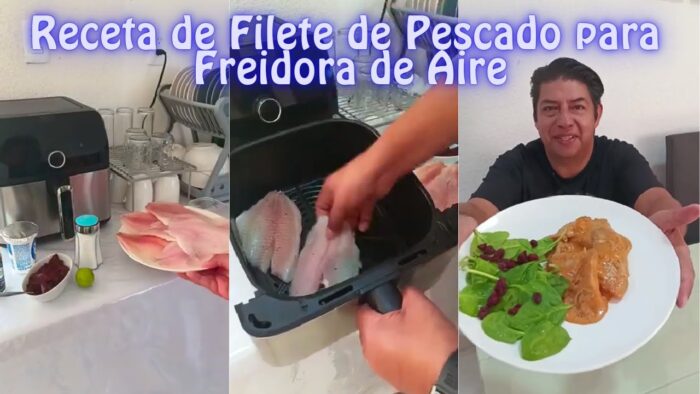 Receta para Freidora de Aire / Filete de Pescado en Crema de Chipotle