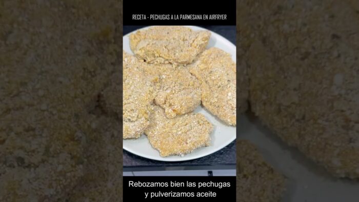 Receta pechugas a la parmesana en airfryer #shorts #recetasairfryer #recetas #recetasfaciles
