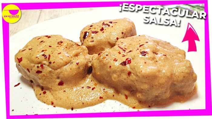 SOLOMILLO de CERDO en SALSA de ALMENDRAS 🍗🥖 ¡SALSA FÁCIL Y RÁPIDA!!