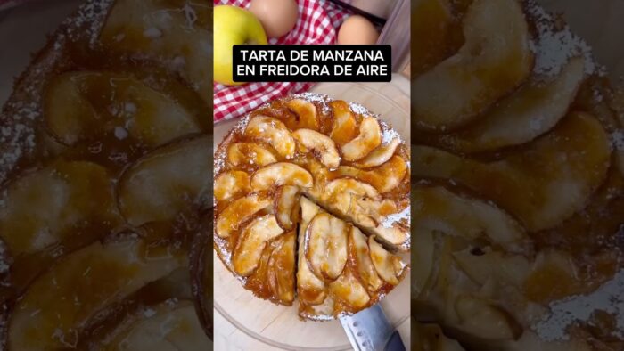 TARTA de MANZANA EN FREIDORA DE AIRE #shorts #recetas