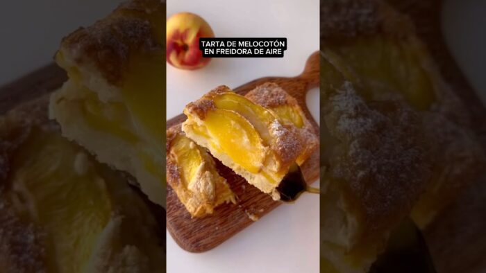 TARTA de MELOCOTÓN en FREIDORA DE AIRE #shorts #recetas