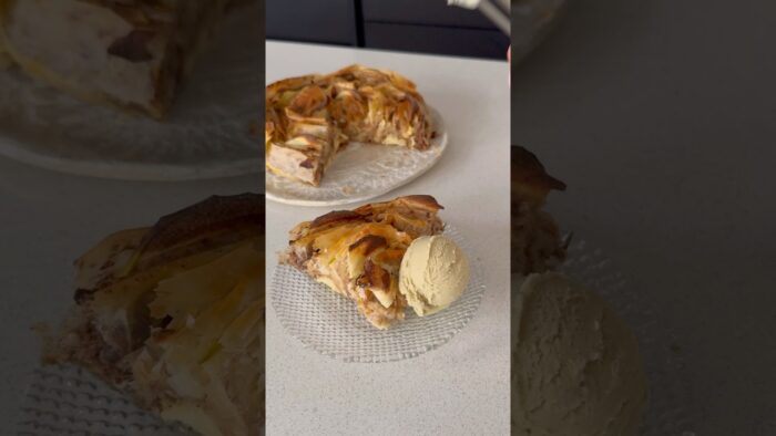 Tarta de manzana en freidora de aire #recetasfaciles #recetasana #airfryer #receta ￼