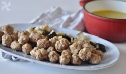 Albóndigas de ternera con crema de verduras