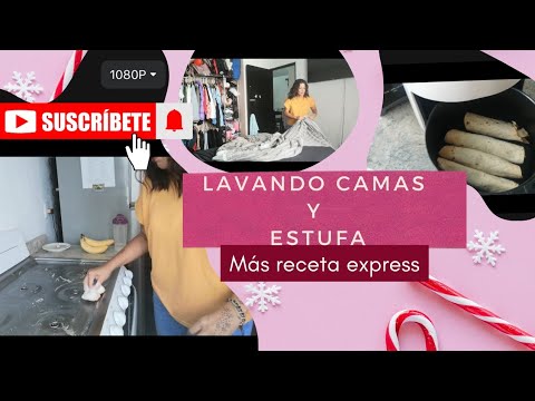 lave las camas y la estufa estaba fatal|receta express en freidora