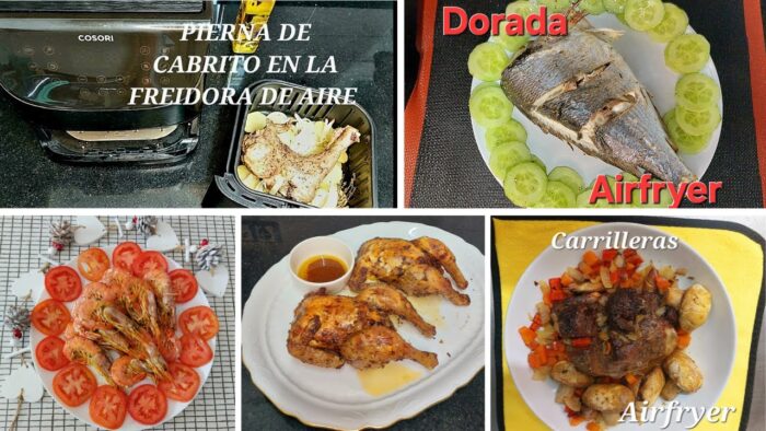 ✅️ 5 RECETAS DELICIOSAS en Freidora de AIRE,  Cocina Fácil y Saludable con tu Airfryer😋