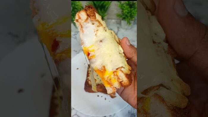 Air Fryer Egg & Cheese Bread | Easy & Delicious Snack Recipe | #airfryrecipes #ourfoodlab
