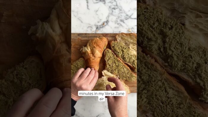 Air Fryer Pistachio & Kataifi Chocolate Croissants #recipe