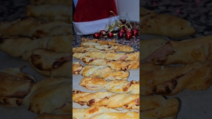 Aperitivo: Hojaldre de Jamón Dulce y Queso en Freidora de Aire/ Air Fryer #recetasfreidoradeaire