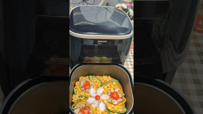 Chicken pizza airfryer|#food #recipe #chickenrecipes #pizza #howtomake #homemade #viralvideos #trend