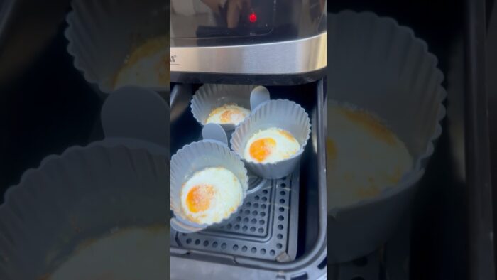Cocinar huevos al punto en freidora de aire