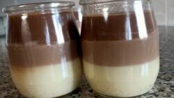 Flan de tres chocolates, fácil y rico con Thermomix