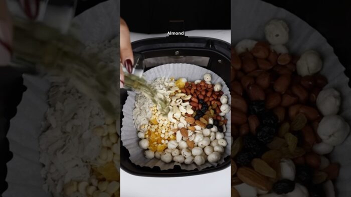 Healthy Trial Mix in Air fryer #shorts #trialmix #snacks #asmr #viralsnacksrecipe #recipe