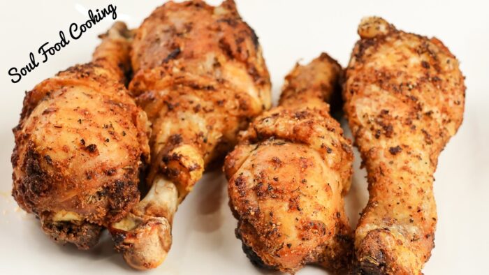 Muslos de pollo crujientes en freidora de aire