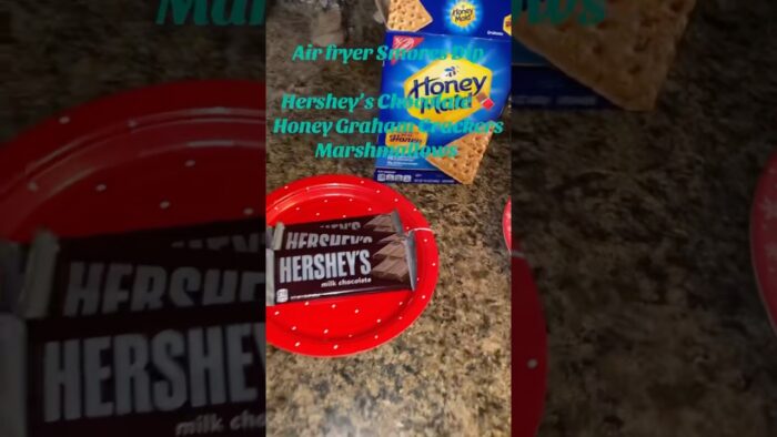 My babies tried making this S’mores dip recipe using the air fryer! #smoresdip #foodshorts