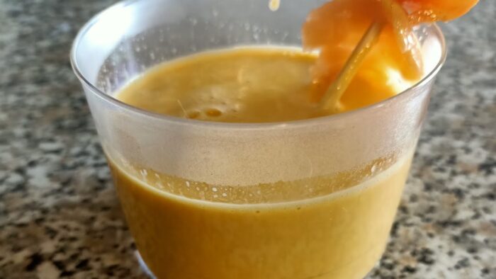 Navidad,Crema de ahumados y gambas, fácil y rico con Thermomix