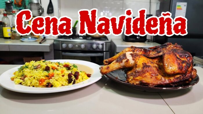 POLLO FRITO EN FREIDORA DE AIRE PARA CENA NAVIDEÑA🎄 + ARROZ NAVIDEÑO Y PURE DE MANZANA😋👌